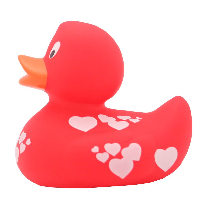 ROJO CON CORAZONES BLANCOS