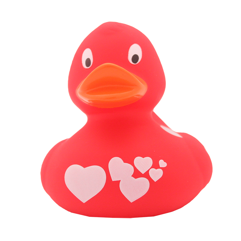 ROJO CON CORAZONES BLANCOS