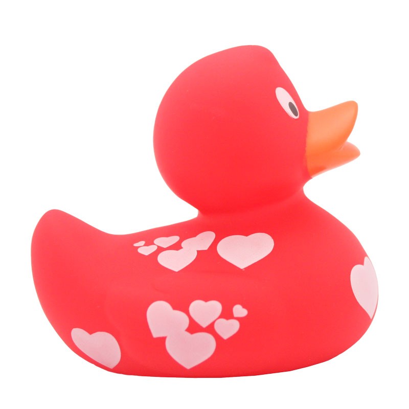 ROJO CON CORAZONES BLANCOS