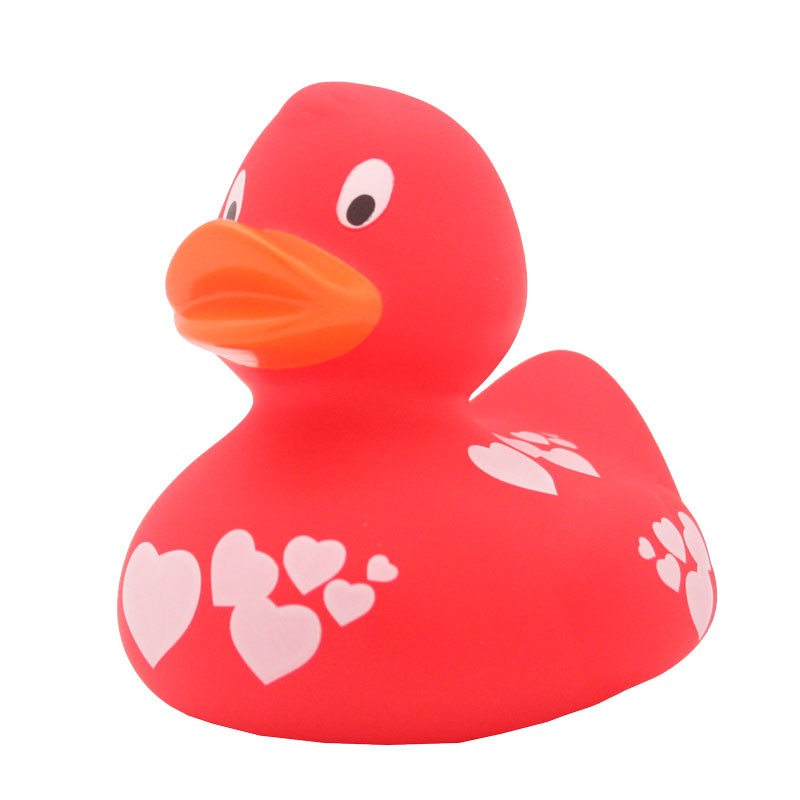 ROJO CON CORAZONES BLANCOS