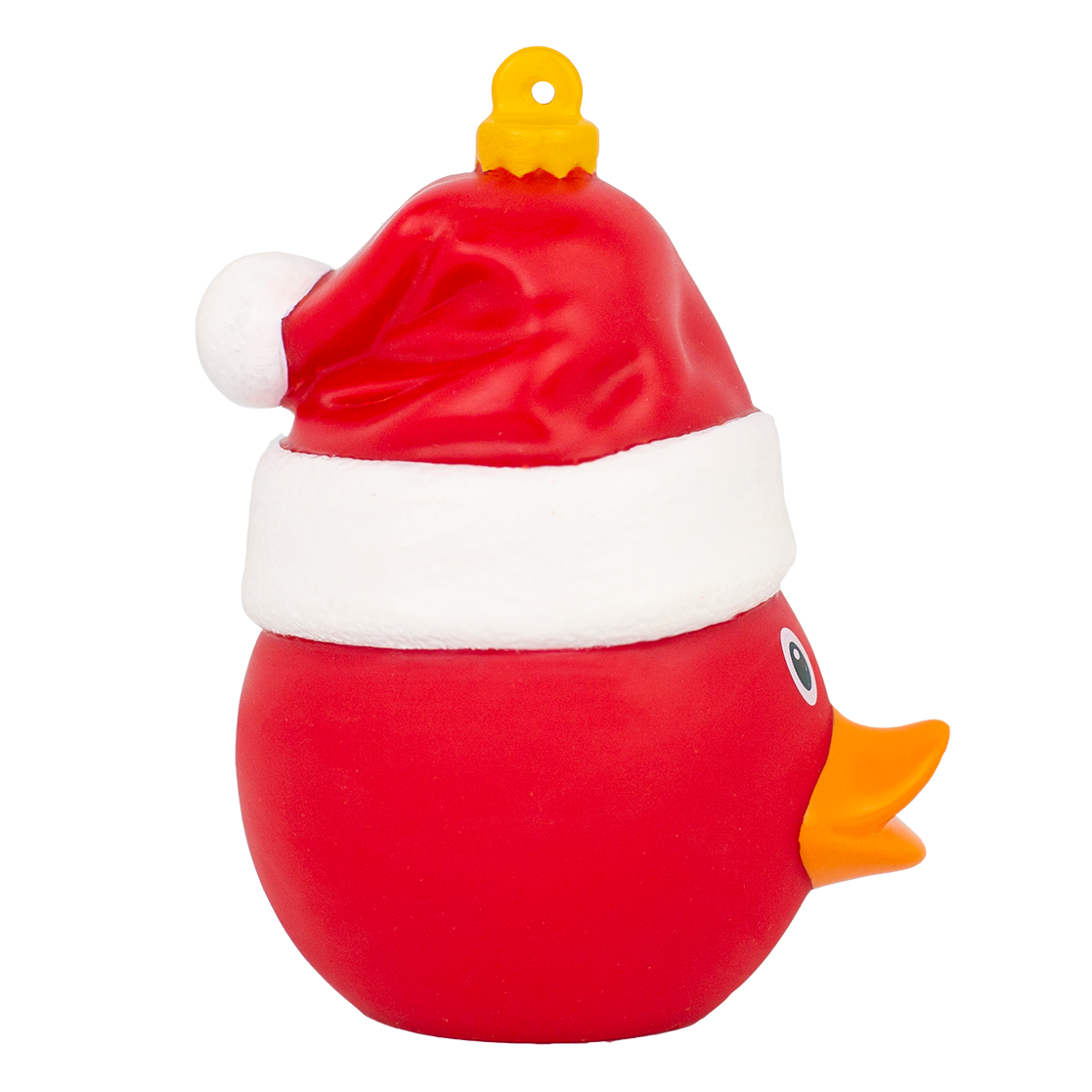 PATO DE GOMA BOLA CON GORRO PAPA NOEL