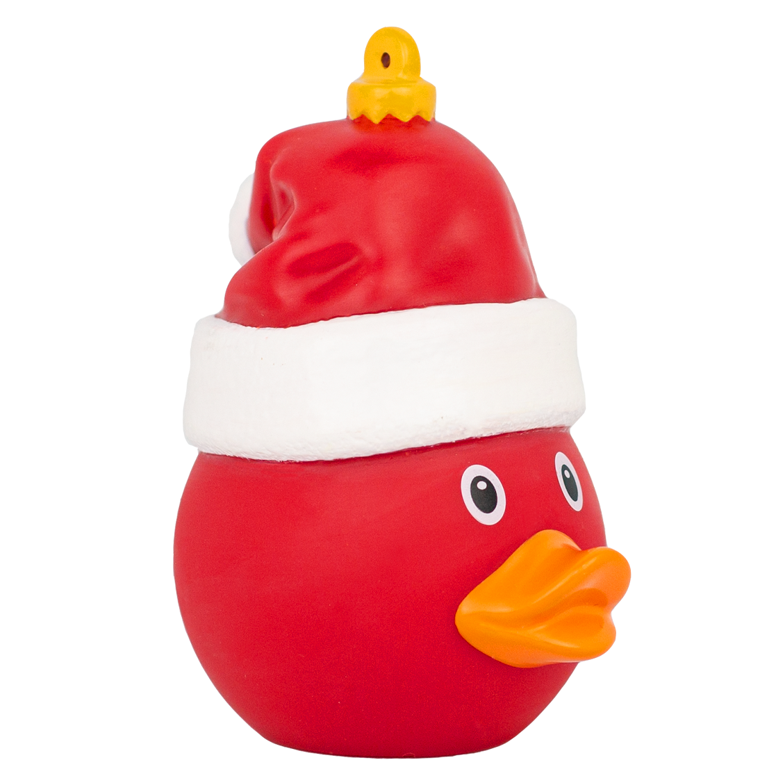 PATO DE GOMA BOLA CON GORRO PAPA NOEL