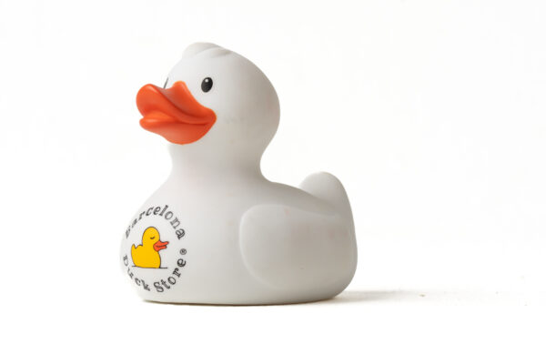 Pato de Goma Blanco Barcelona