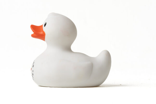 Pato de Goma Blanco Barcelona