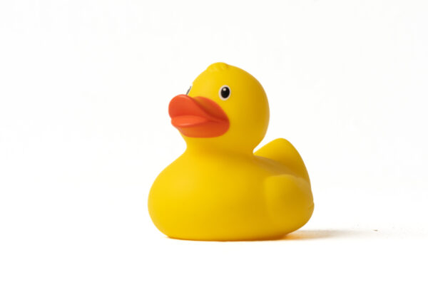 pato de goma amarillo