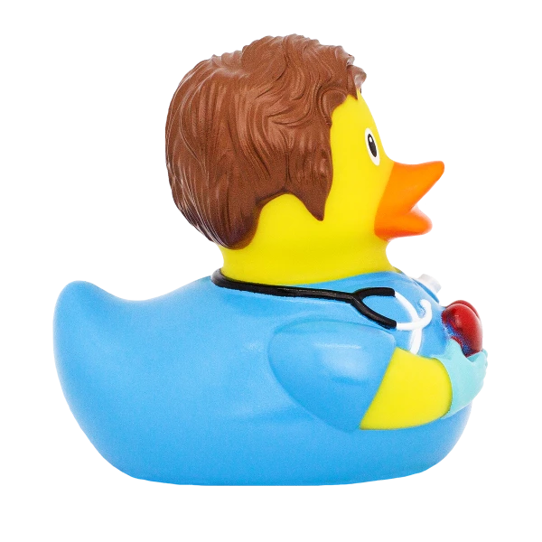 Pato de Goma Médico Corazón